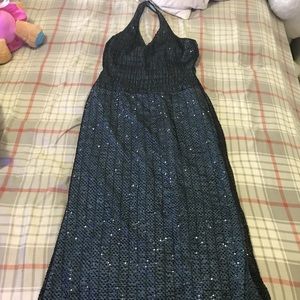 Blue sparkly prom dress